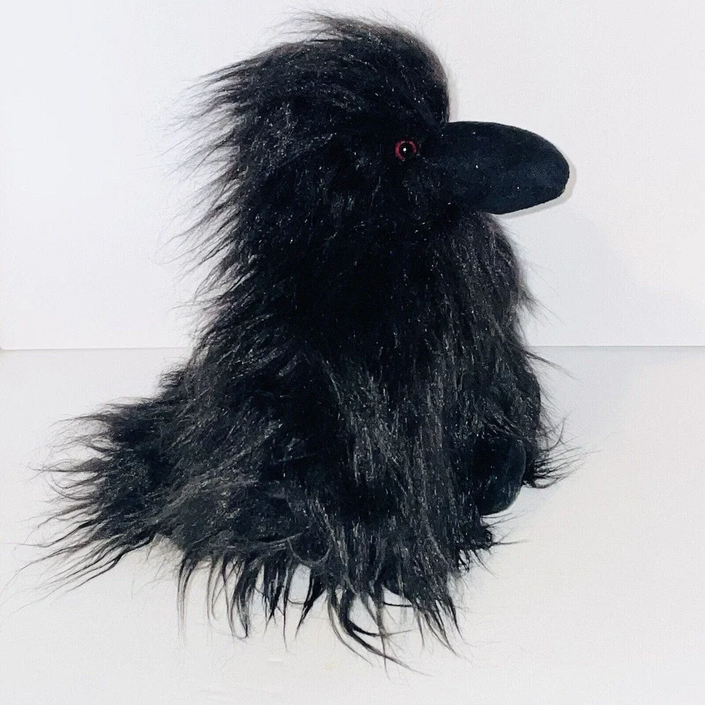 Jellycat Charlie Crow Black Plush Stuffed Retired 2016 Rare Jellycat London Tag - Picture 5 of 11